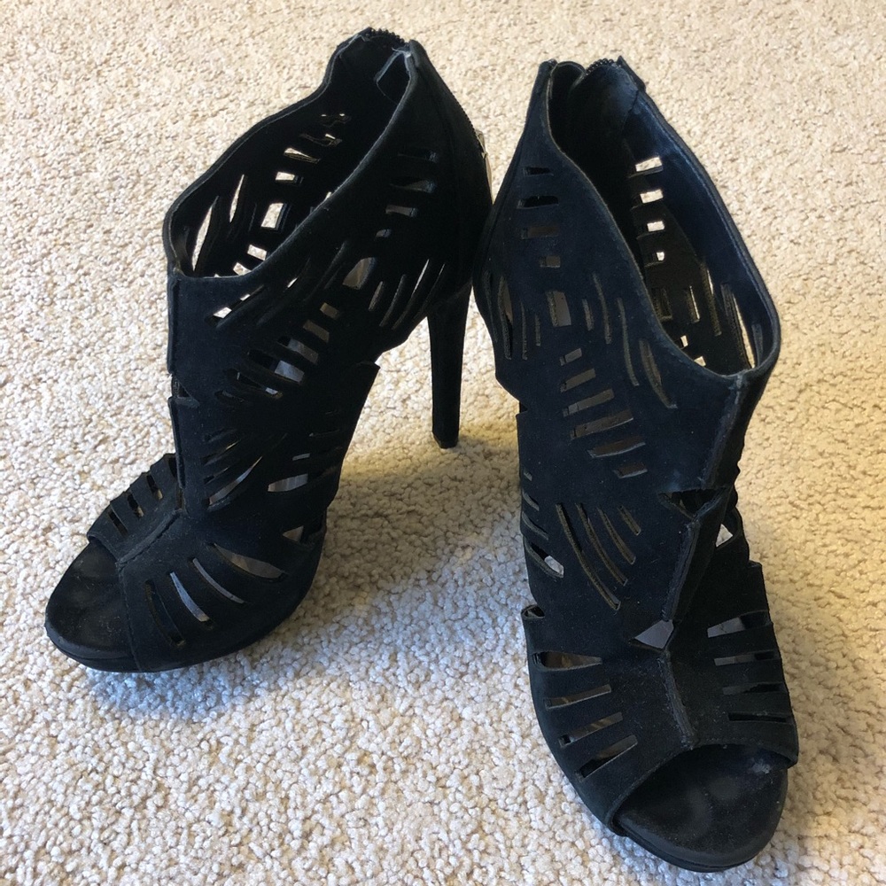 Bcbgeneration Black Geo-Pattern Heels - image 1